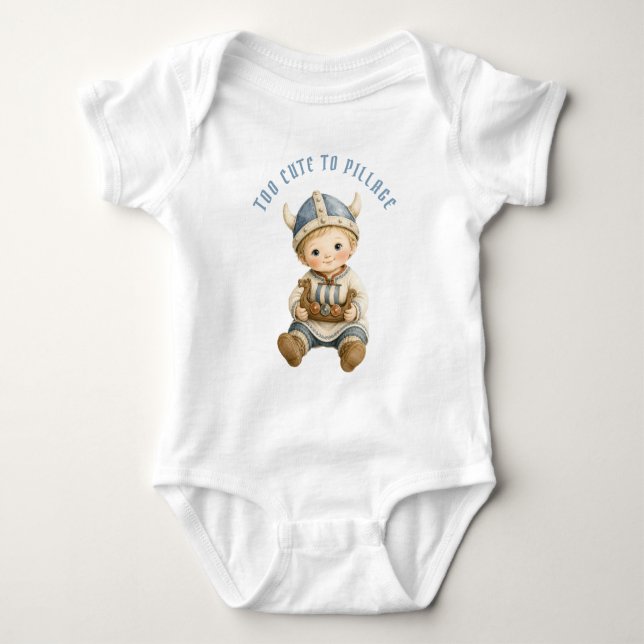 Body Trop mignon pour piller | Bébé Viking (Devant)