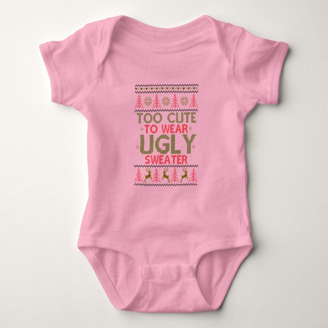 Body Trop mignonne pour porter un pull moche petite fil (Devant)