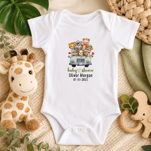 Body Tropical Jungle Safari Animaux Garçon Baby Shower