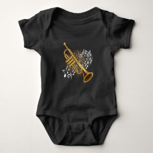 Body Trumpet Player Musical Notes Jazz Music Art