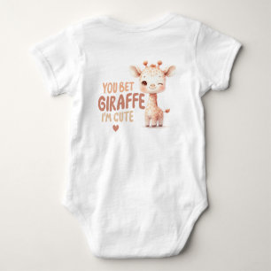 Body Tu paries Giraffe Je suis mignonne T-shirt bébé