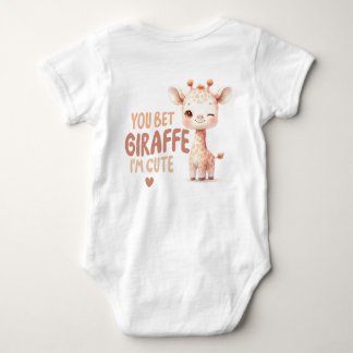 Body Tu paries Giraffe Je suis mignonne T-shirt bébé