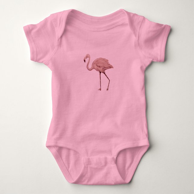 Body Tutu de bodysuit bébé rose flamant (Devant)