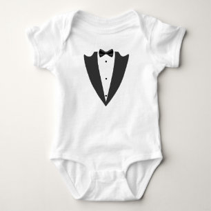 Body Tuxedo costume et arc cravate noir et blanc T-shir