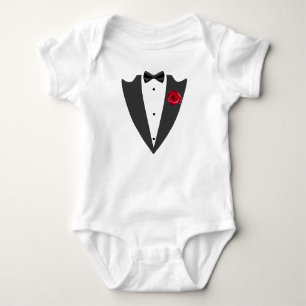 Body Tuxedo costume et arc cravate noir et blanc T-shir