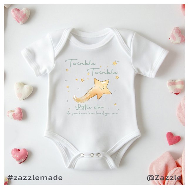 Body Twinkle Twinkle Little Star Boho Automne Personali (Twinkle Twinkle Little Star Boho Autumn Personaliz Baby Bodysuit)