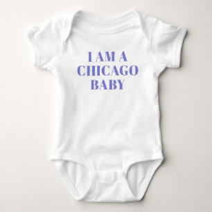Body Typographie bleue vêtements bébé Chicago