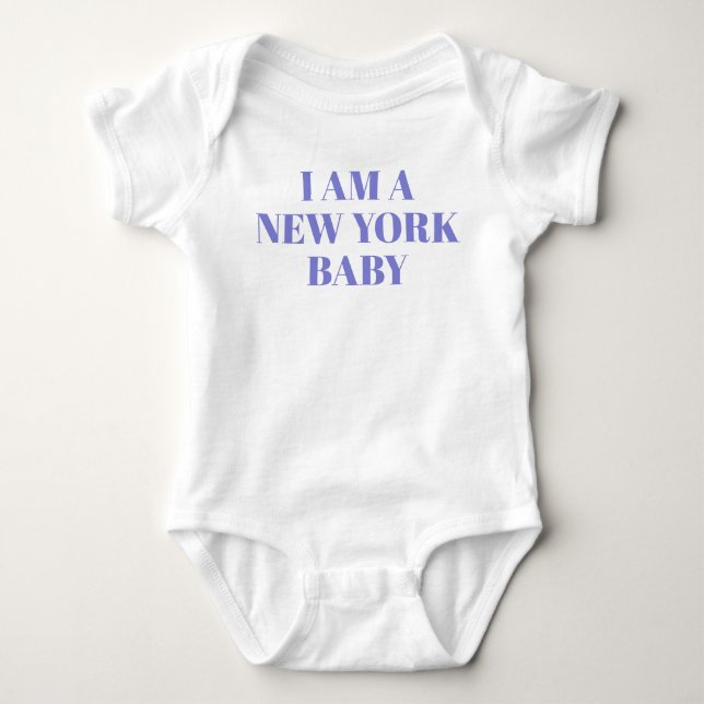 Body Typographie bleue vêtements bébé New York (Devant)