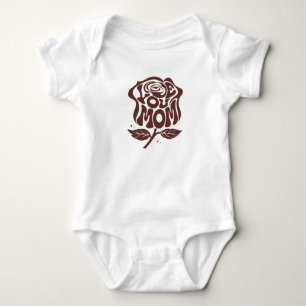 Body Typographie de rose pour maman que j'aime