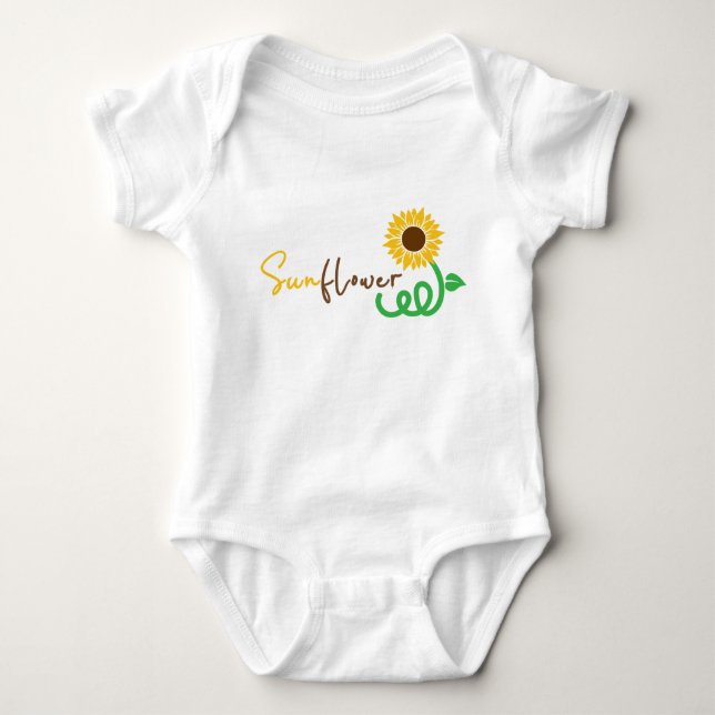 Body Typographie du tournesol Art floral (Devant)