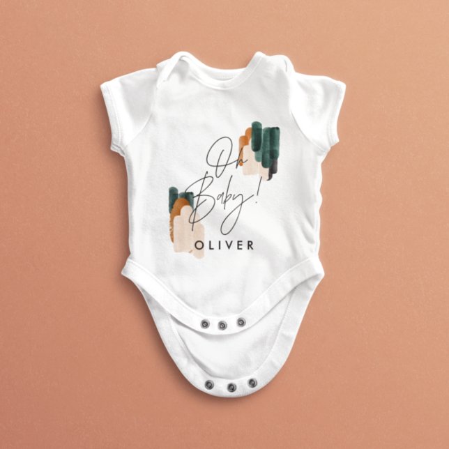 Body Typographie moderne Cadeau de fête pour bébé Oh ba (Créateur téléchargé)