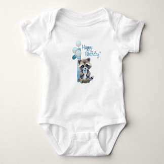 Body "Un an" - Bleu Premier Anniversaire Bodysuit pour