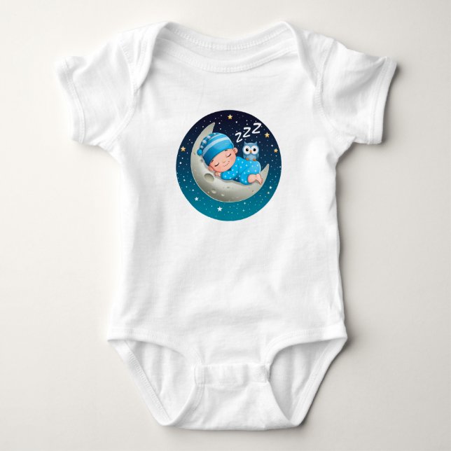 Body Un bébé endormi sur la Lune avec un oignon (Devant)