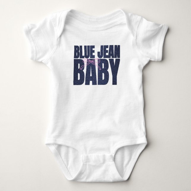 Body Un Bébé Fille en Jean Bleu (Devant)