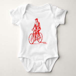 Body Un homme en vélo - Rouge