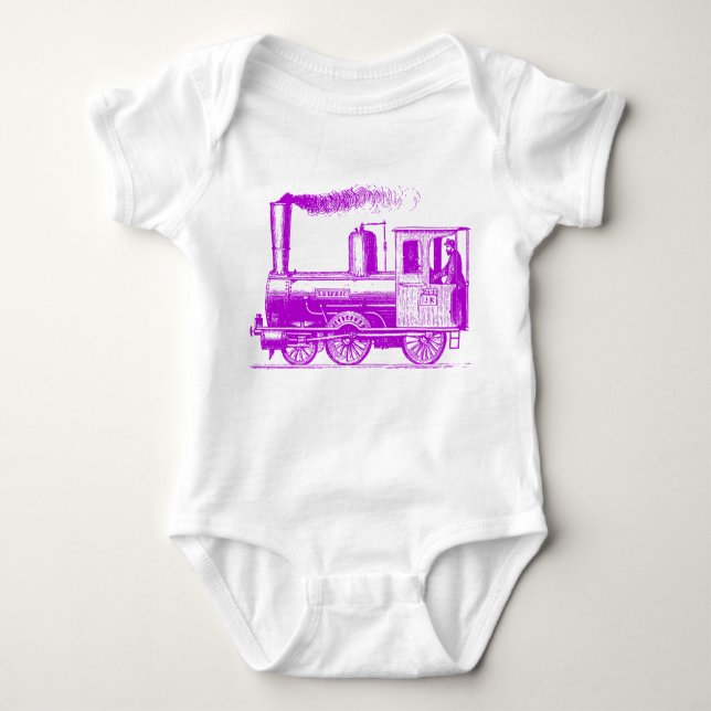 Body Un homme et son train - Violet (Devant)