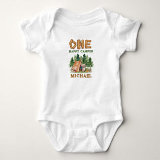 Body Un Joyeux Camper Woodland Watercolor 1er anniversa