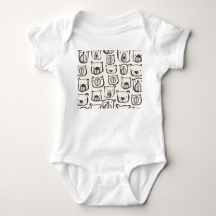 Body Un mignon ours, un motif sans couture dessiné à la