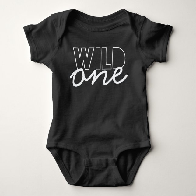 Body Un premier anniversaire sauvage Bodysuit en Marine (Devant)