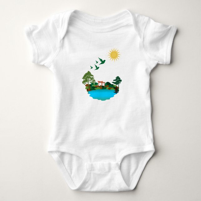 Body Un Soigné Bodysuit Pour Bébé Inspiré Par La Nature (Devant)