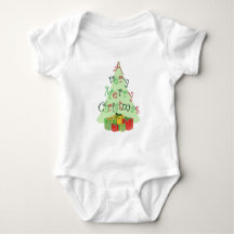 Un texte de Noël très joyeux avec arbre et présent