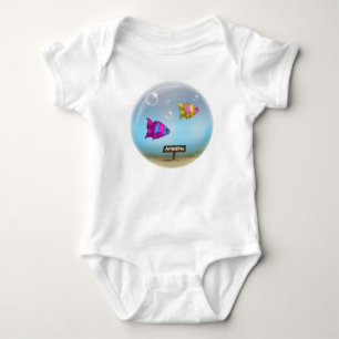 Body Under the Sea - Poisson Bowl Design - Baby Onsie
