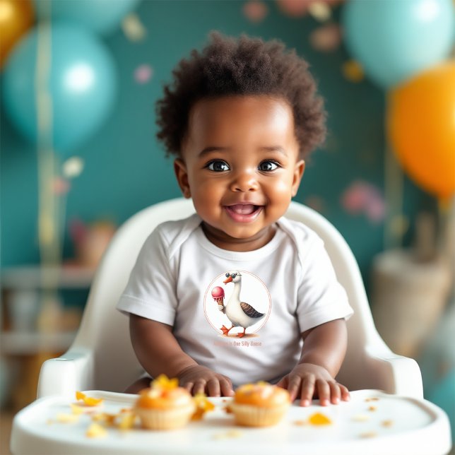 Body Une Oie Ridicule Personnalisée (One Silly Goose Custom Baby Bodysuit )