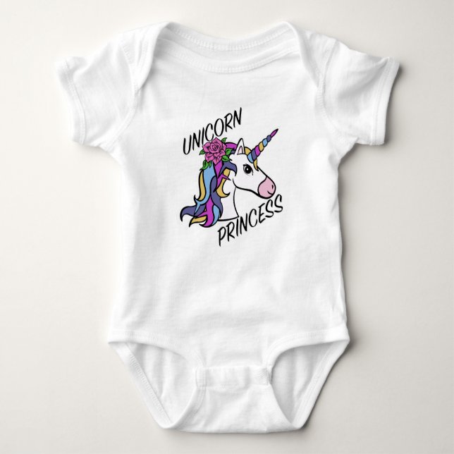 Body Unicorn Princess Design - Bodysuit Baby Jersey (Devant)