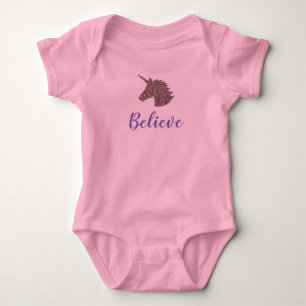 Body Unicorn saupoudrer Imprimer Bodysuit pour bébé ros