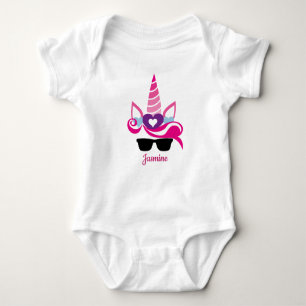Body Unicorne avec Pony Face Baby Shirt