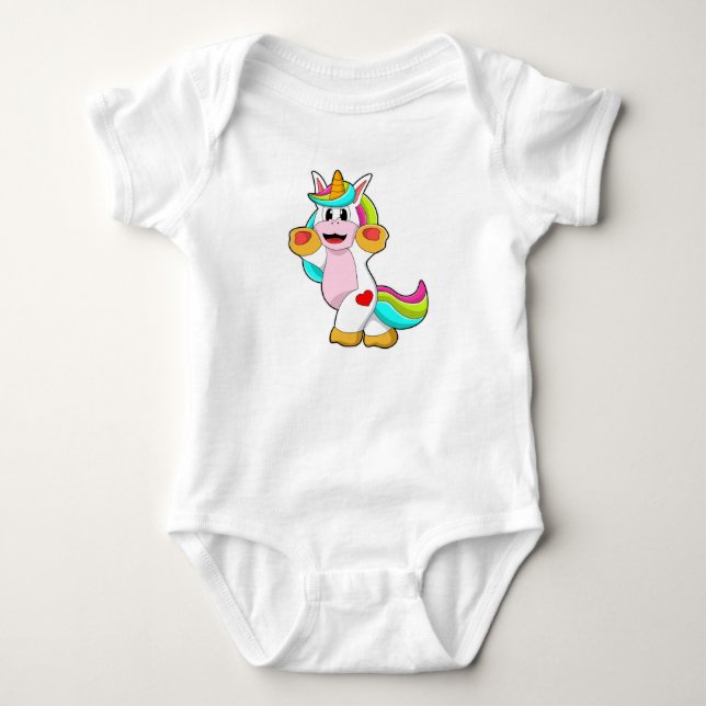 Body Unicorne avec tatouage cardiaque (Devant)