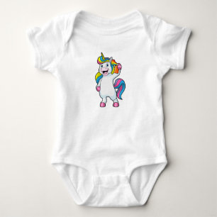 Body Unicorne comme coiffeur avec aérosol