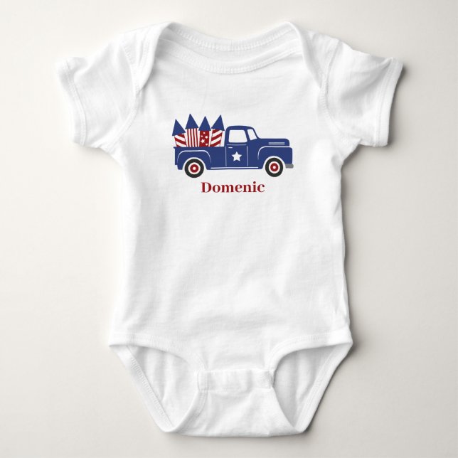 Body USA Vintage Camion Blue et Red Firecracker (Devant)