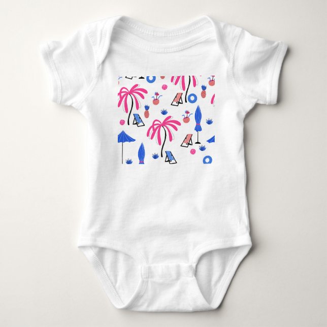Body Vacances d'été : Palm Trees Ananas Motif (Devant)