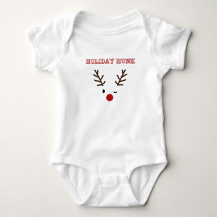 Body Vacances Hunk Christmas Reindeer Baby Bodysuit