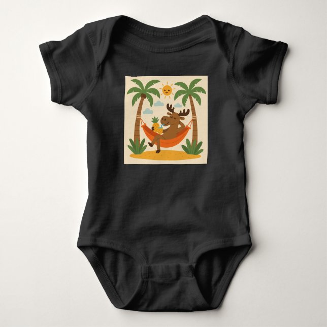 Body Vacances tropicales de l'orignal – Tee-shirt décon (Devant)