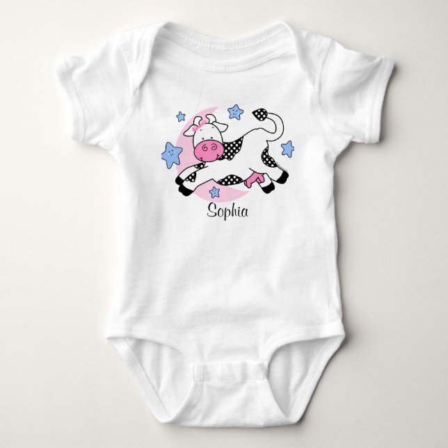 Body Vache au-dessus de bébé de lune (Devant)