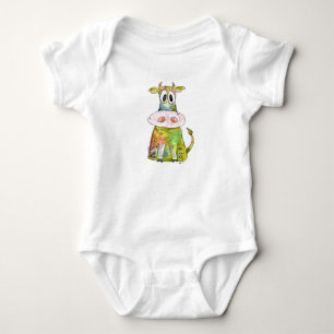 Body Vache blanche couleur blanc mignon