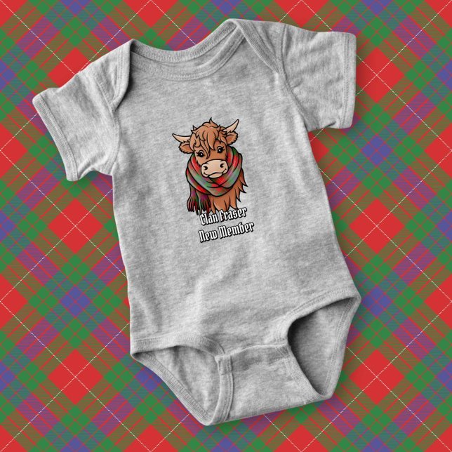 Body Vache de Highland avec Écharpe de Tartan Fraser (Créateur téléchargé)