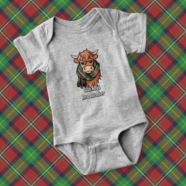 Body Vache de Highland avec écusson de Boyd Tartan (Créateur téléchargé)