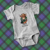 Vache Highland avec Blair Tartan Scarf