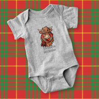 Vache Highland avec Cameron Tartan Scarf