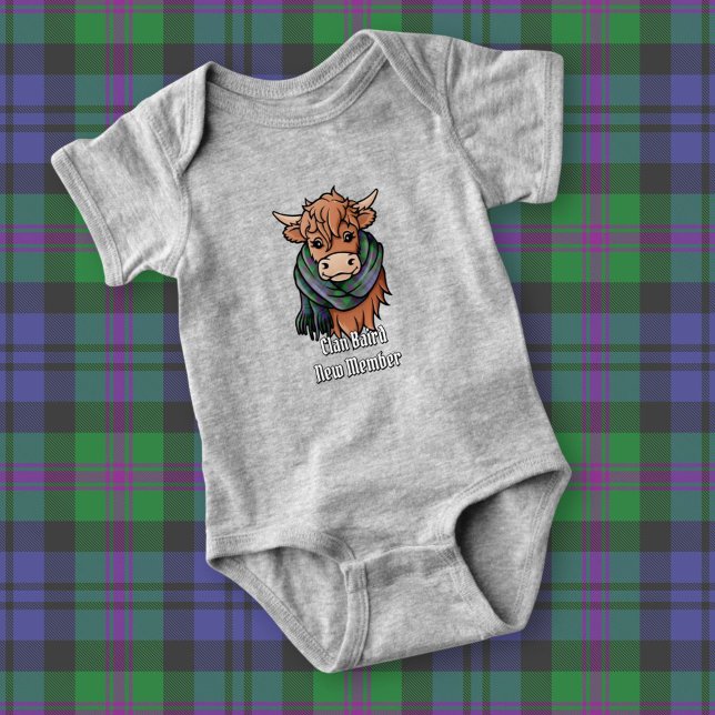 Body Vache Highland avec Écharpe Tartan Baird (Créateur téléchargé)