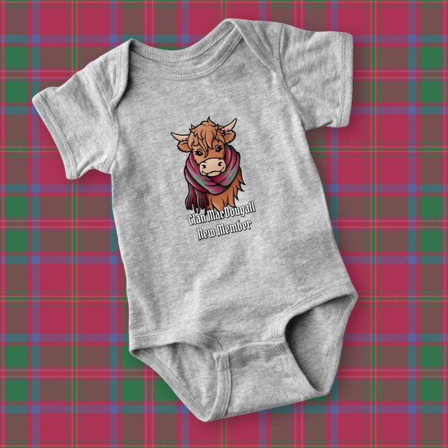Body Vache Highland avec MacDougall Tartan Scarf (Créateur téléchargé)