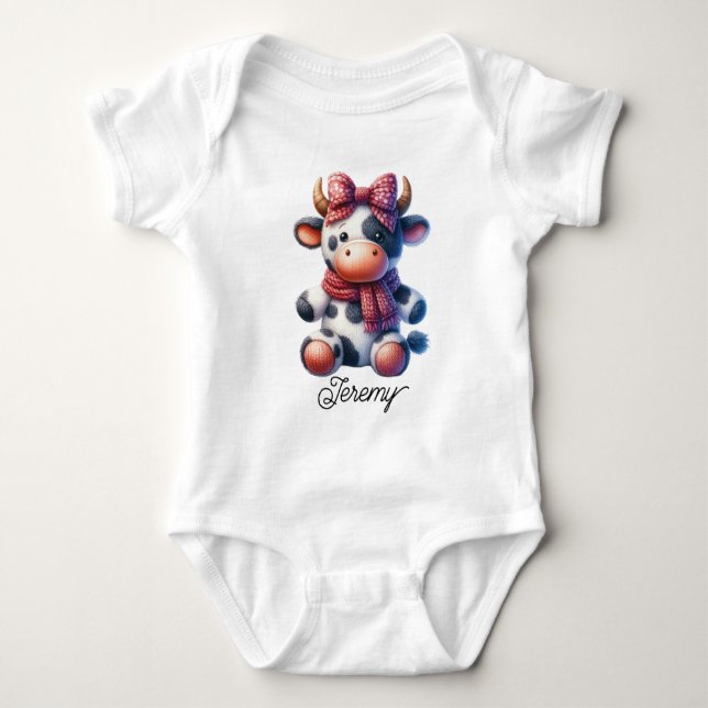 Body Vache laitière mignonne avec noeud (Devant)