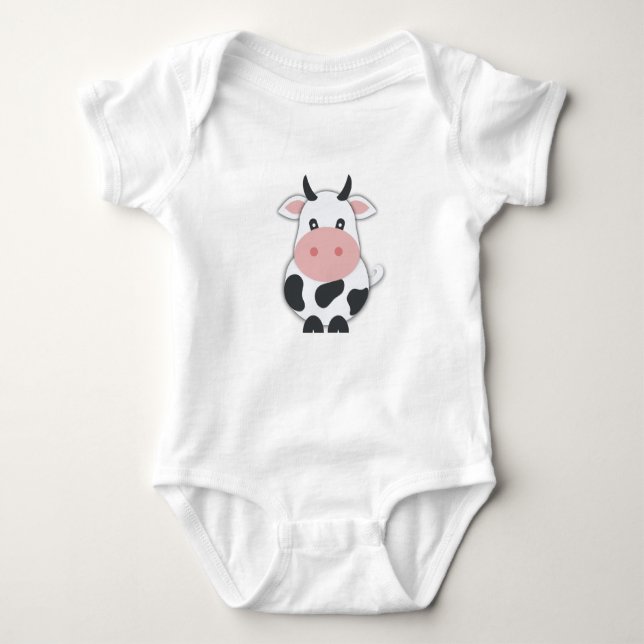 Body Vache mignonne aux cornes (Devant)