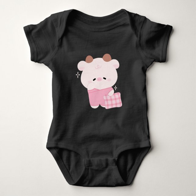 Body Vache mignonne endormie (Devant)