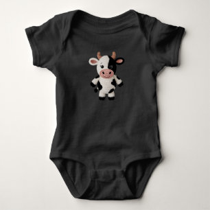 Body Vache noire et blanche au crochet