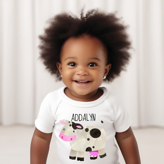 Body Vache personnalisée mignonne (Cute cow customized infant bodysuit)
