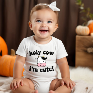 Body Vache Sainte Je Suis Mignon Rose